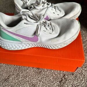 Nike Revolution Running shoes White Sneakers Purple